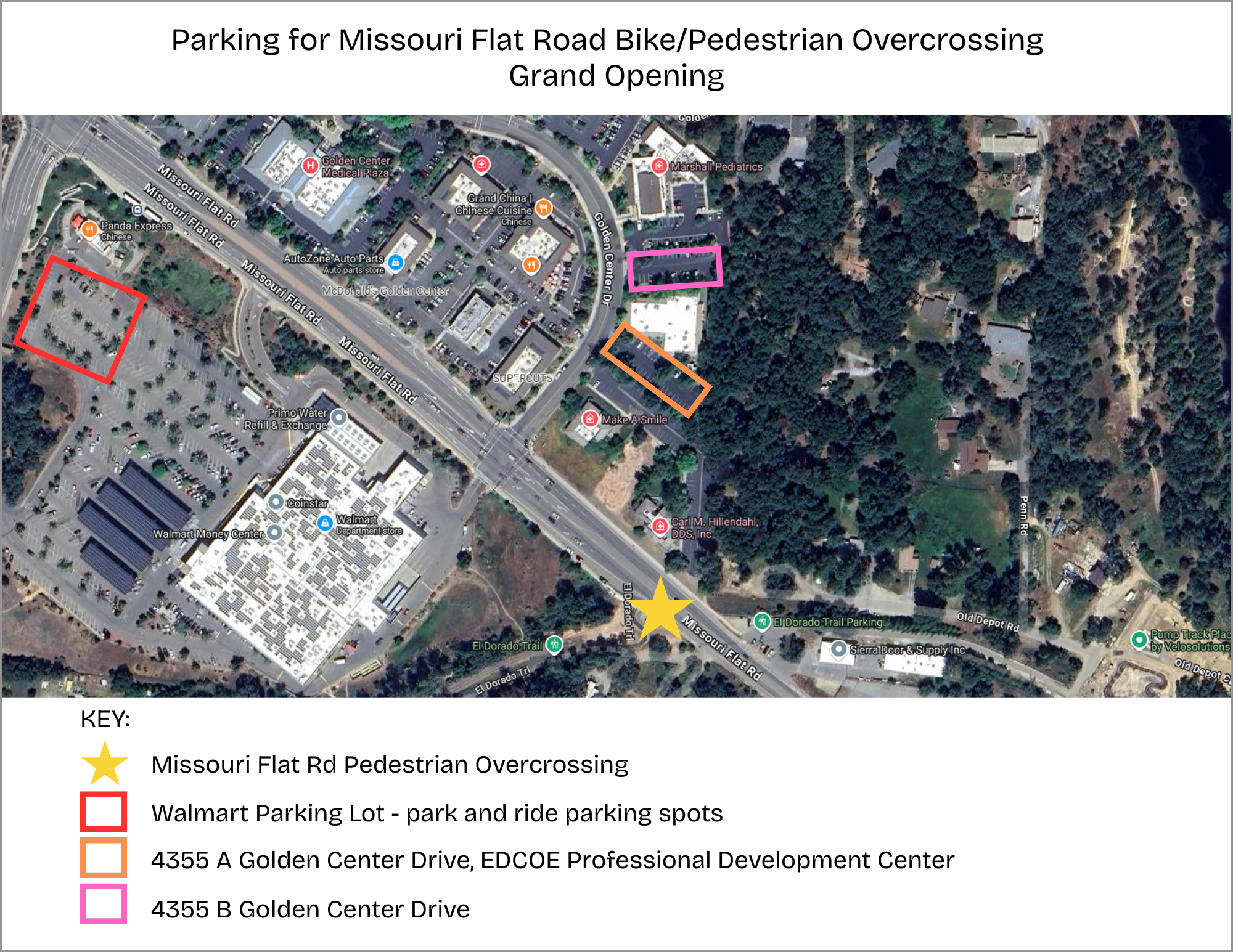 Missouri Flat Rd Parking Map