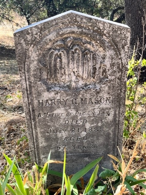 El Dorado Cemetary, Harry G. Mason tombstone
