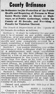 11-16-1918 County ordinance newspaper clipping