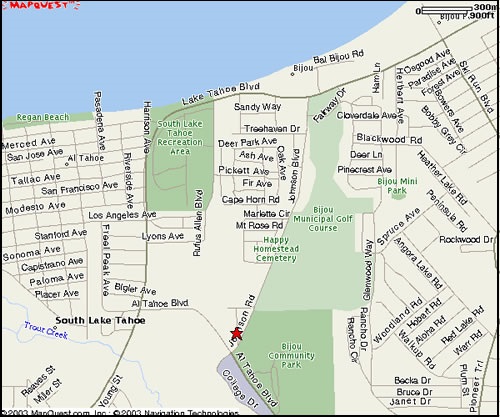 map of the Probation Office in South Lake Tahoe