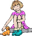 image of girl with a kitten
