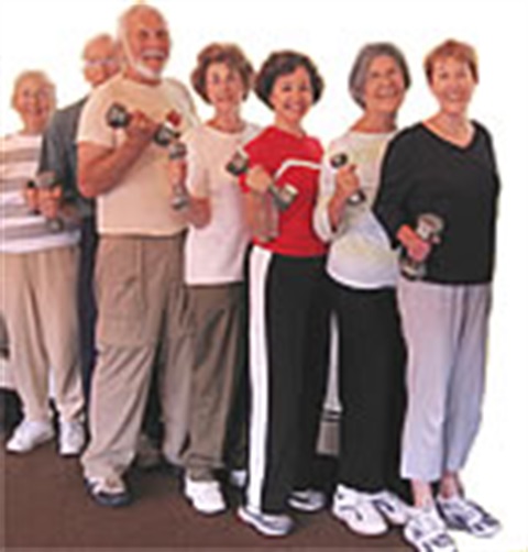 Group of Seniors Exercising 